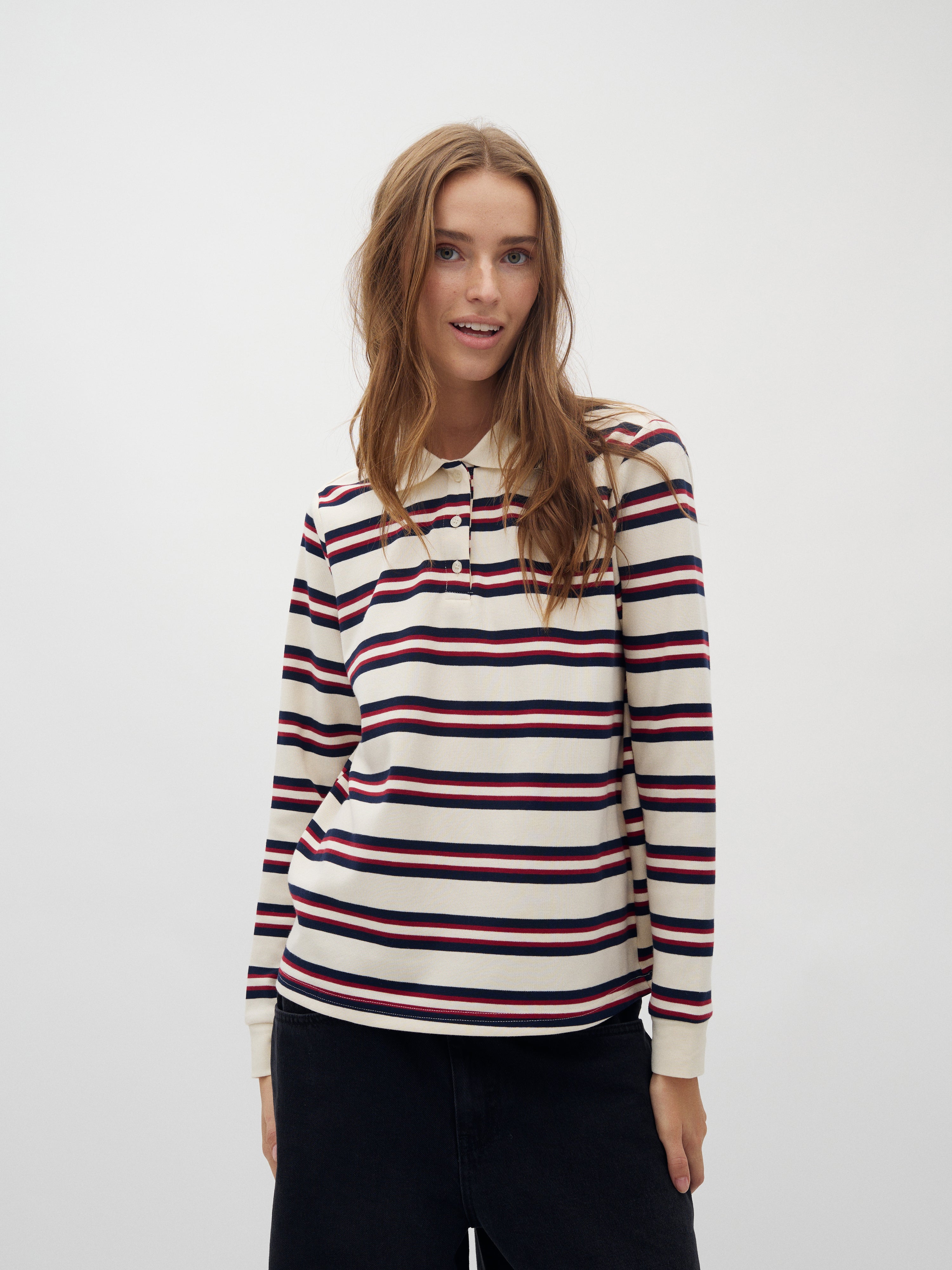 Polla-M_Navy Bordeaux Stripe_Model_0