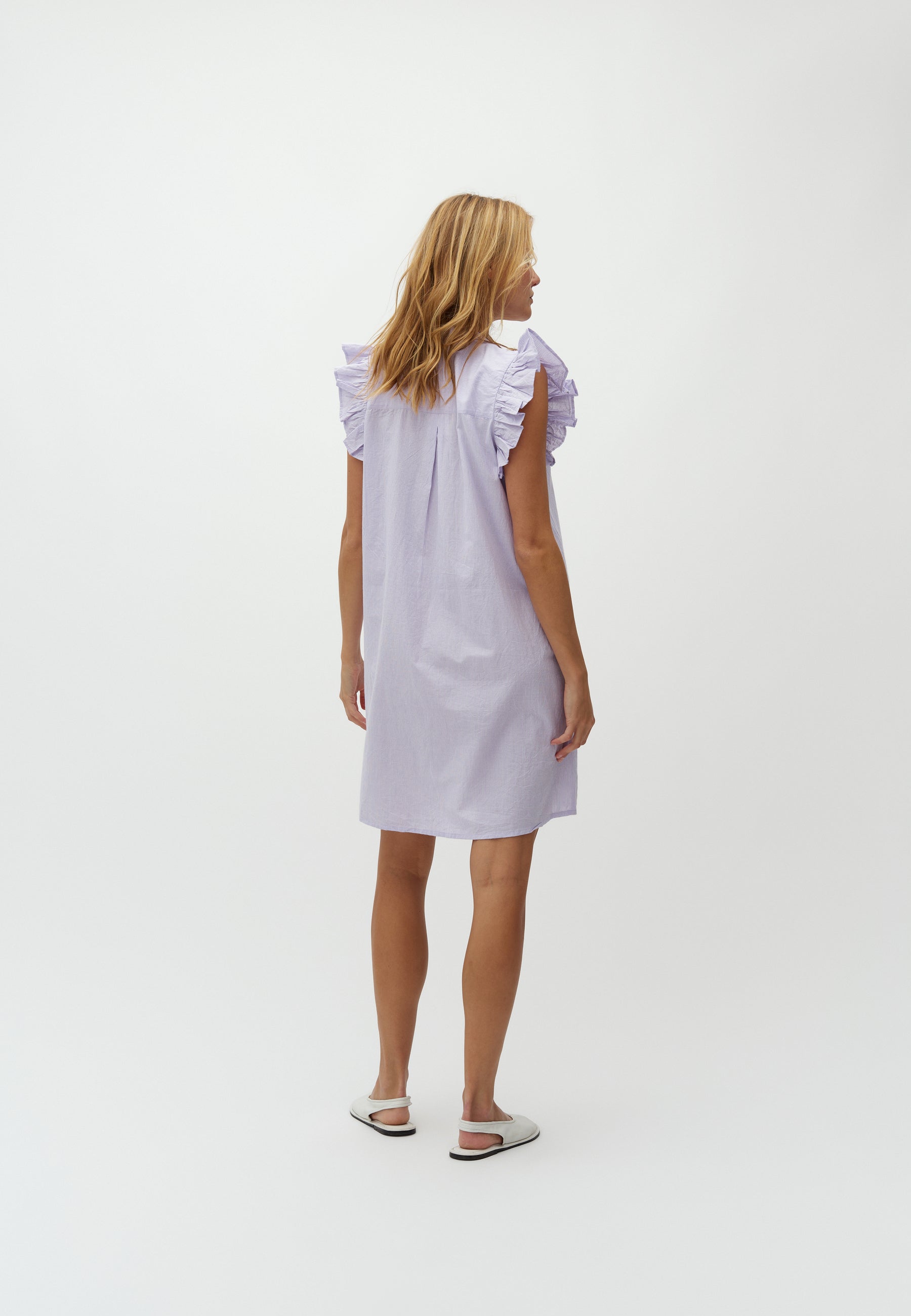 Gemala Long-M_Lillac Sugar Stripe_Model_1