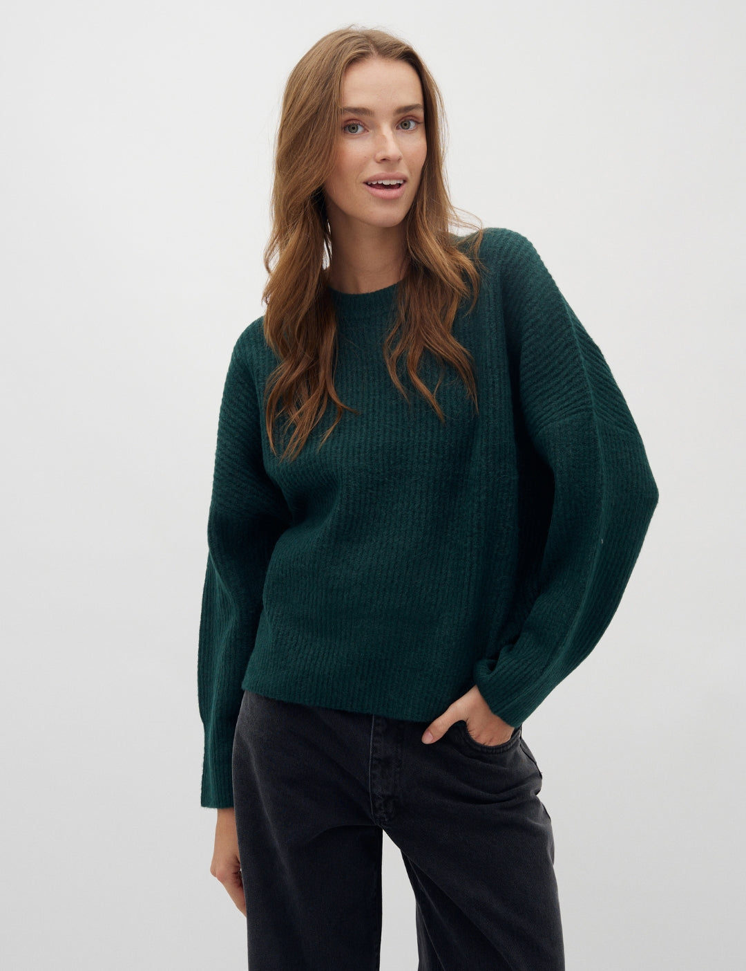 Gillian_Jungle Green Melange_Model_0