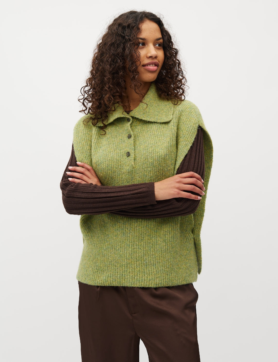 Tristiana-M_Lime Melange_Model_0