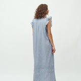 Gemala X-Long-M_Blue White Stripe_Model_1