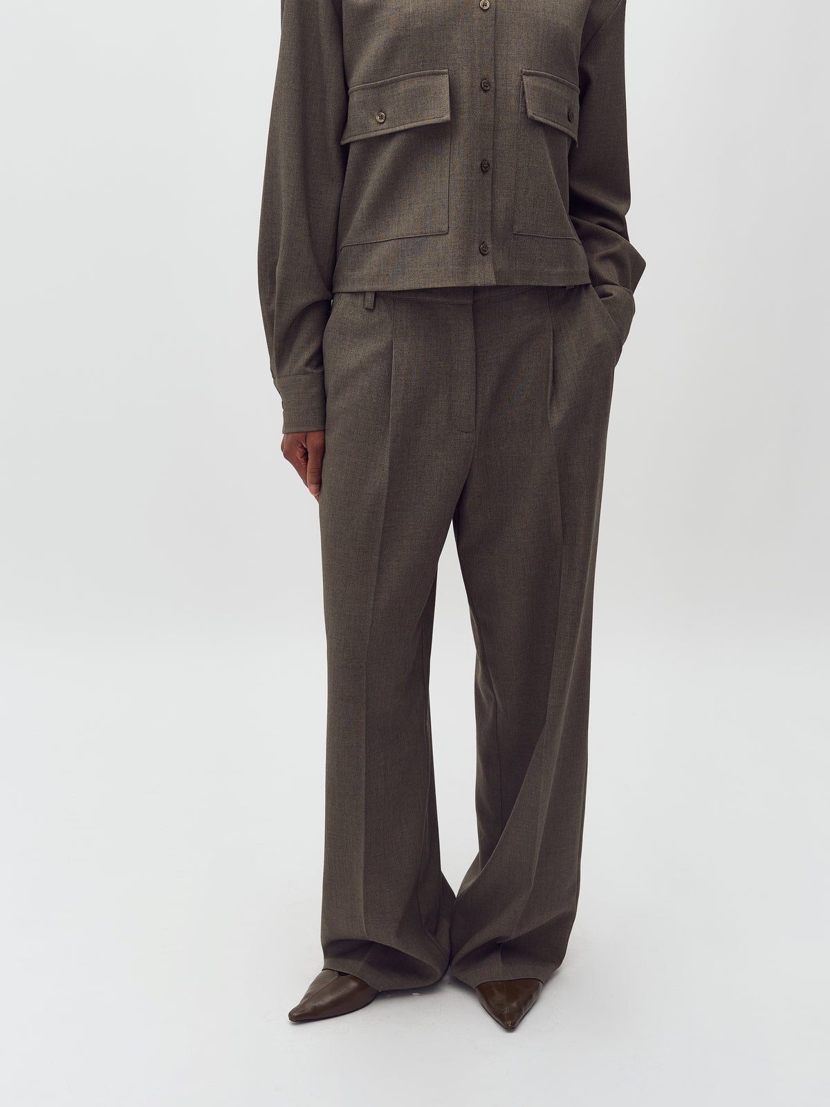 Cristiana Long-M_Deep Green Melange_Model_0