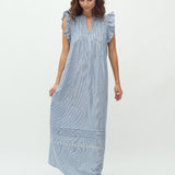 Gemala X-Long-M_Blue White Stripe_Model_0