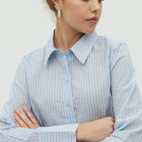 Kalanna-M_Light Blue White Stripe_Model_1