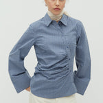 Loutro-M_Navy Blue Check_Model_0