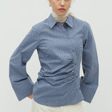Loutro-M_Navy Blue Check_Model_0