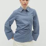 Loutro-M_Navy Blue Check_Model_0