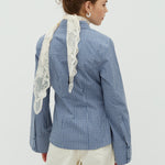 Loutro-M_Navy Blue Check_Model_2