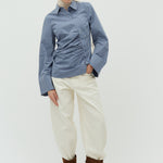 Loutro-M_Navy Blue Check_Model_3