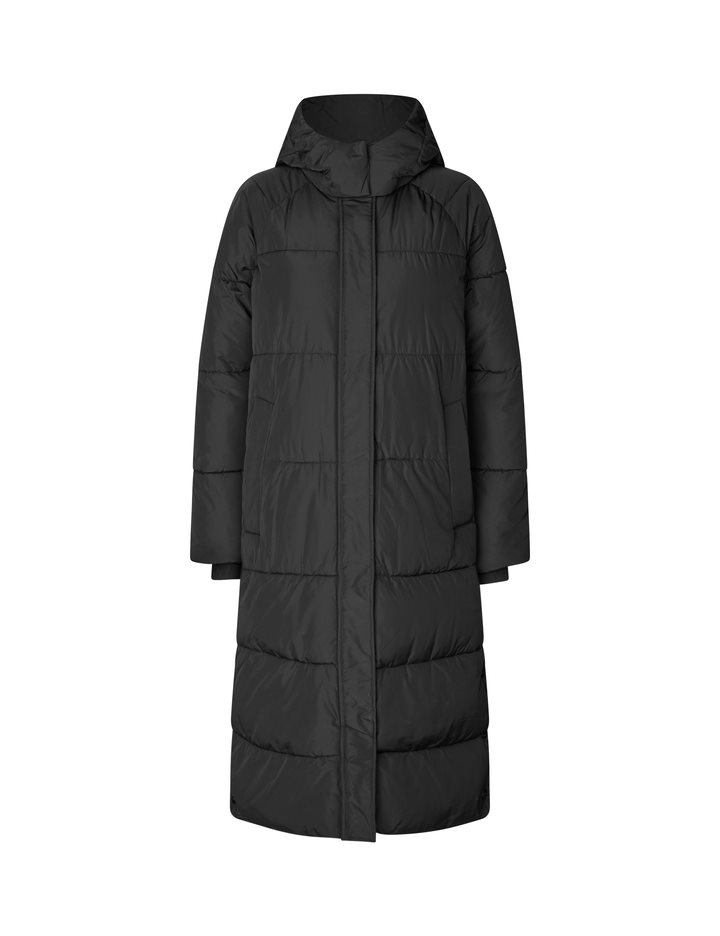 Ela Slit Pufferjacke - Schwarz