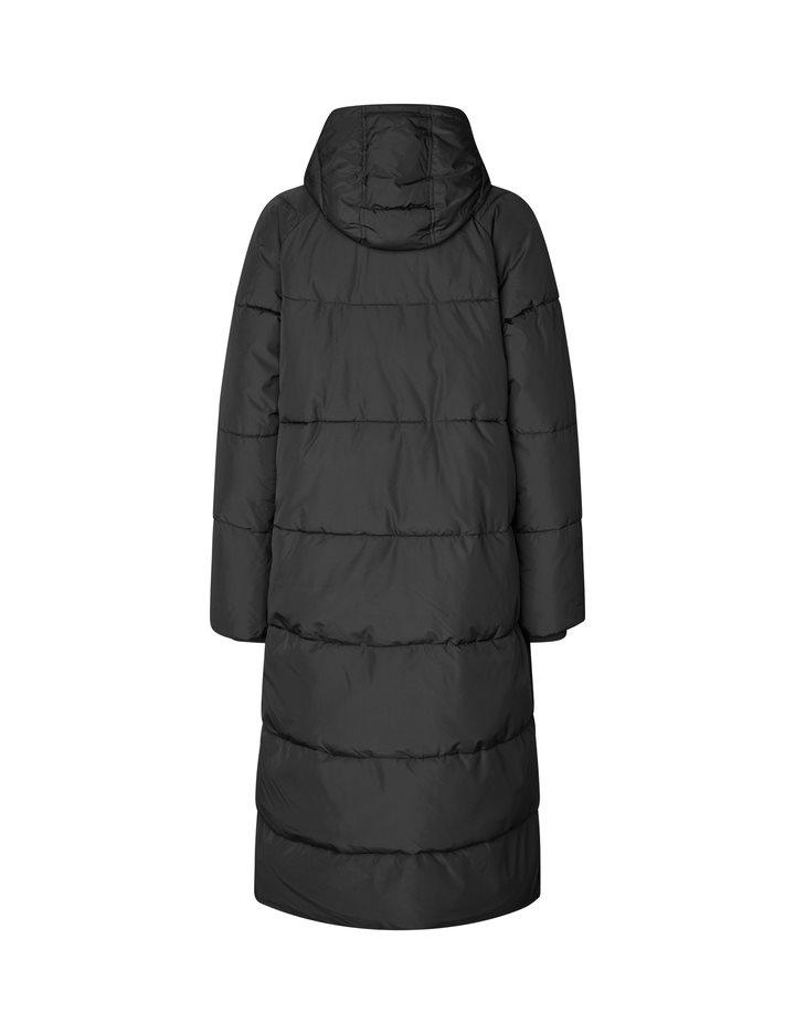 Ela Slit Pufferjacke - Schwarz