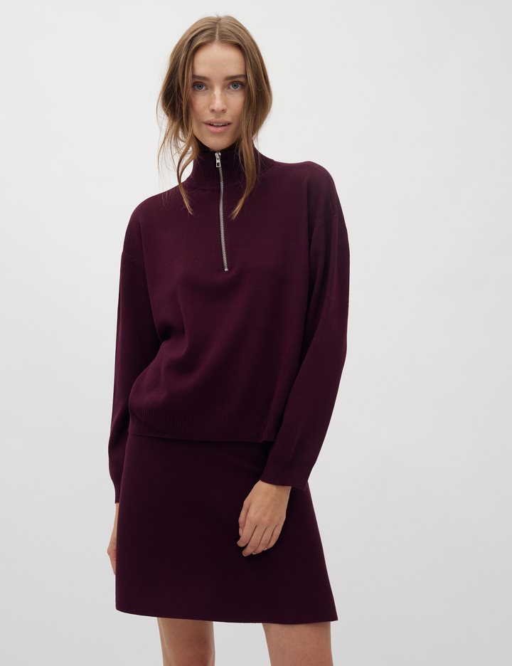 Joely-M Strickpullover - Bordeaux