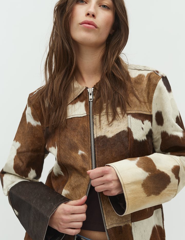 Josse-M Leather Jacke - Print